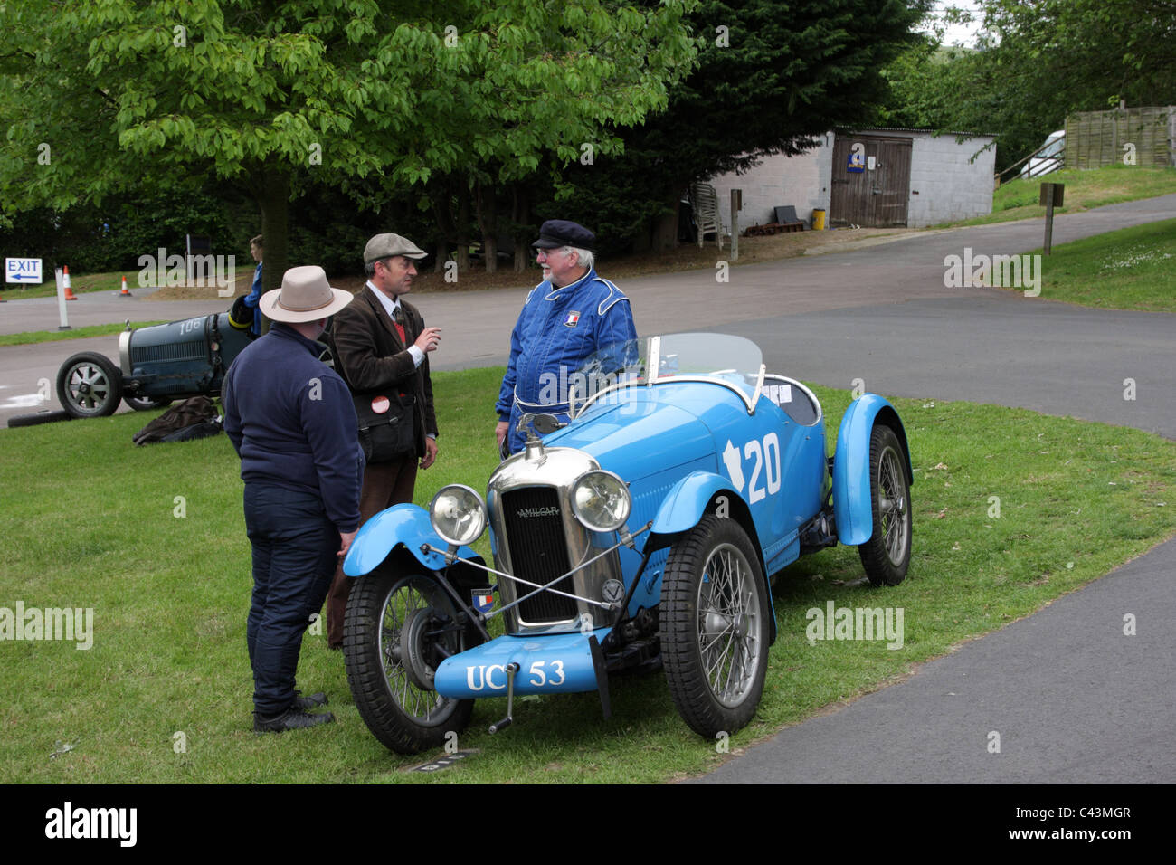 A vintage racing  Amilcar, made in France in the 1920`s. Taken at  Prescott hill climb in Gloucestershire, England, UK. Stock Photo